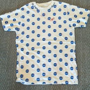 NASA to infinity and beyond hand embroidery space T-shirt